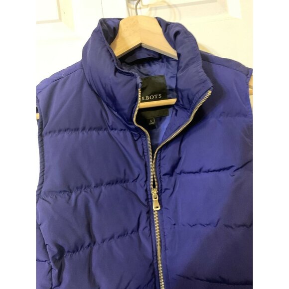 Talbots Blue‎ Button Up Puffer Vest Sz S - Picture 6 of 8